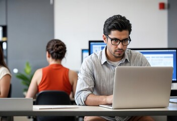 Architects Men and Women at Work in Office