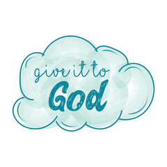Christian typography design for Sticker. The message of the Gospel of Jesus Christ. Bible lesson for kids or use as poster, card, flyer or T Shirt