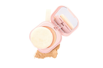 PNG, bottle with powder, isolated on white background.