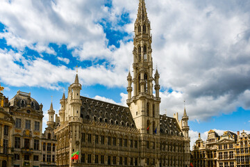 Fototapeta na wymiar A landmark building of Brussels Town hall