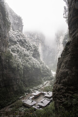 Wulong National Park, Chongqing, China the most famous place of valley