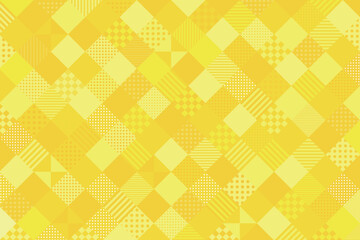 背景素材 黄色 オレンジ 四角形パターン ドットとストライプ背景 ななめ格子模様 バックグラウンド