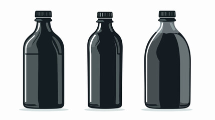 Bottle vector icon black color isolated on white background