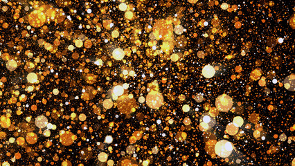 Sparkling particles moving upward, abstract background