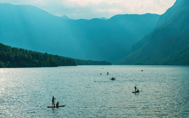 Lake Bohinj water sport and recreational outdoor activity