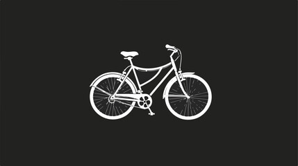 Bicycle vector icon. White illustration isolated