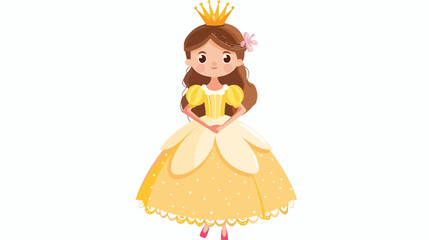 A charming vector illustration of a princess perfect