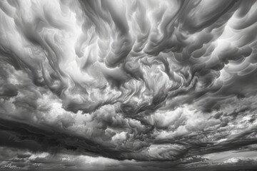 Close-Up of Intense Storm Cloud Turbulence