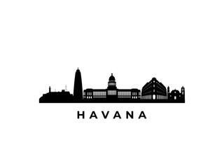 Vector Havana skyline. Travel Havana famous landmarks. Business and tourism concept for presentation, banner, web site. - 780316149