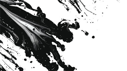 Abstract ink background Marble style Black paint style