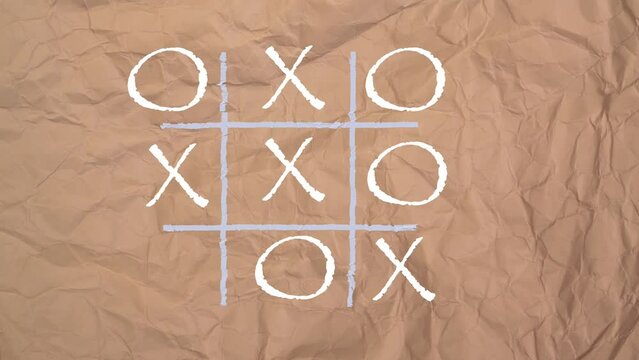 X and O game on paper Graphics