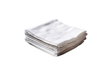Napkins on transparent background.