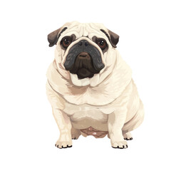Fototapeta premium A pug staring at the camera