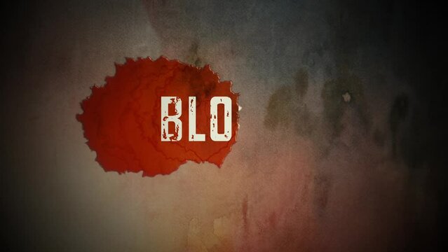 Blood Text Animation on red text