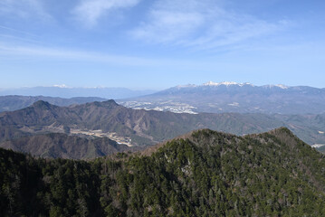 Fototapeta na wymiar Climbing Mt. Ogura, Nagano, Japan