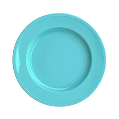 A blue plate on a transparent background