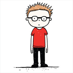 Young cute cartoon Boy