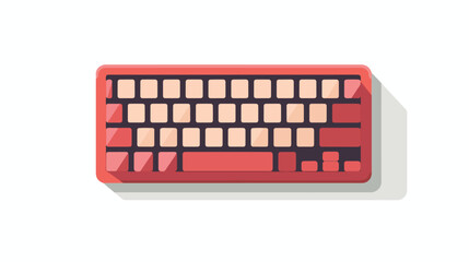 Computer button on white background. Vector illustrati