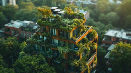 Obraz premium Green Roofs for Urban Buildings