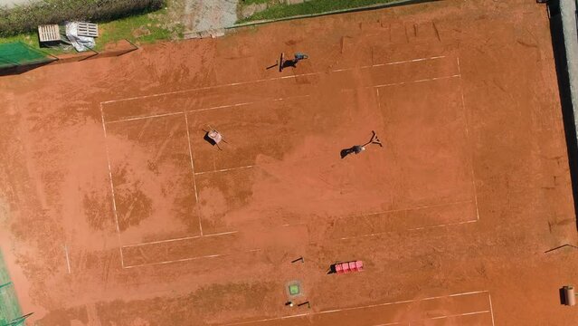 Tennis Courts Sanok Korty Tenisowe Aerial View Poland