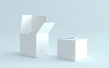 Packaging or box mockup. Empty blankk space 3d rendering object
