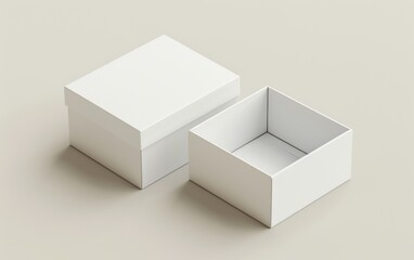 Packaging or box mockup. Empty blankk space 3d rendering object