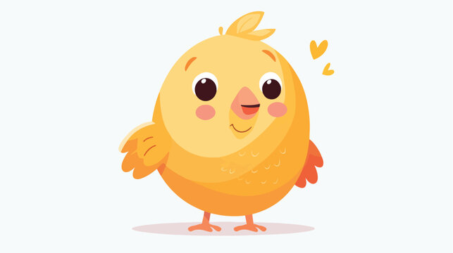 Cute Chick Cartoon Character Design flat vector isolated