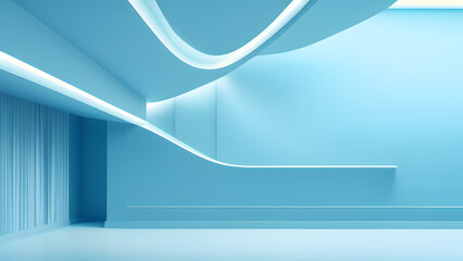 Blue minimalist advertising background wallpaper vector illustration