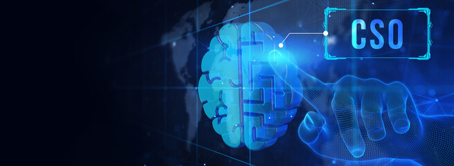 Business, Technology, Internet and network concept. CSO. 3d illustration