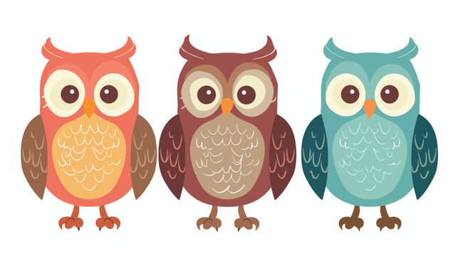 Cute Owl Vector flat vector isolated on white background