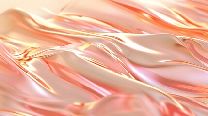 Effortless Elegance: Minimal 3D waves with a glossy sheen create a serene backdrop.