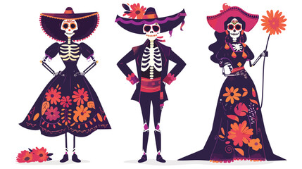 Day of the dead vector illustration flat vector isolated