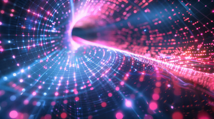 Fototapeta premium Motion graphics of Quantum error correction techniques