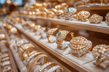 Consumer Confidence High consumer confidence can lead to increased demand for gold jewelry - obrazy, fototapety, plakaty