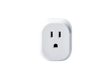 White Electrical Outlet on White Background. On a White or Clear Surface PNG Transparent Background.