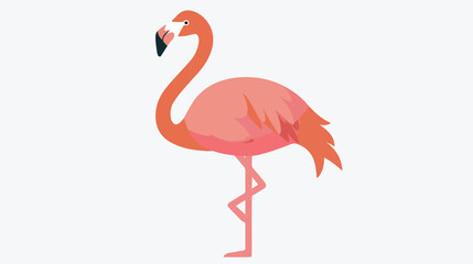 Flamingo bird Icon on White Background - Simple Vector