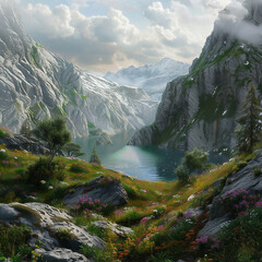 lake in the mountains