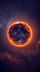 Obraz premium Captivating Eclipse Intensifies Competitive Mind Games in Cinematic D Render with Hyper Detailing