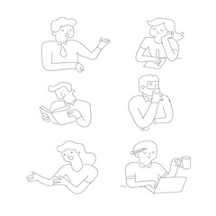 set of people Art & Illustration