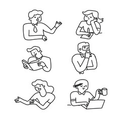 Obraz premium set of character, set of people Art & Illustration
