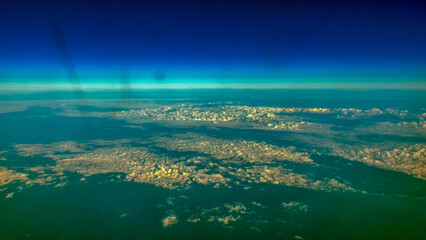 view of Barcelona from the plane