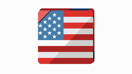 Folder icon with United States of America flag. Vector