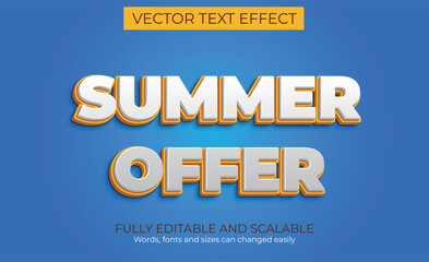 Summer Category Vector Text Effect Fully Editable
