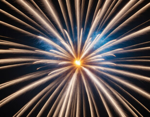 Obraz premium Majestic Blue Fireworks in Night Sky