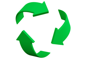 PNG. Trasparente. Simbolo riciclaggio. Mondo pulito e ecologico.
