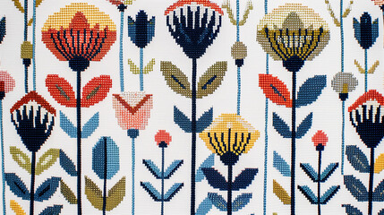 Floral Cross Stitch Pattern