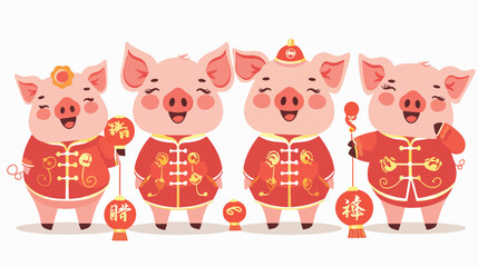 Chinese New Year 2019 creative tag. New 2019