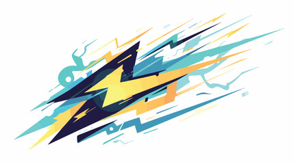 Clean Energy - Lightning Bolt - Icon flat vector isolated