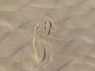 footprint in sand