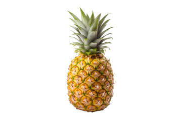 Pineapple Against White Background. On a White or Clear Surface PNG Transparent Background.